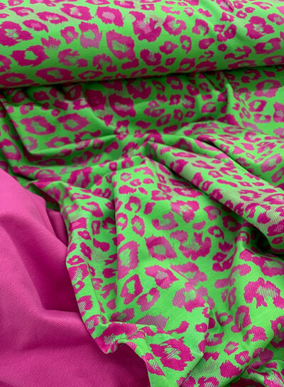 Swafing fuchsia green spots - jersey