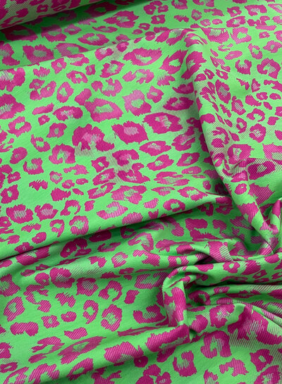 Swafing fuchsia green spots - jersey