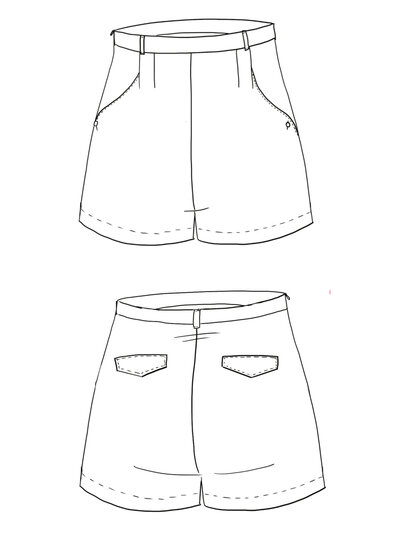 Maison Fauve Le Short Grand Bain - sewing pattern - English and French instructions