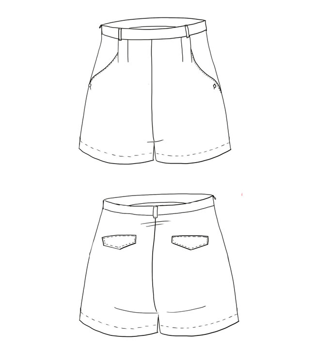Maison Fauve Le Short Grand Bain - naaipatroon - Engels en Franse instructies