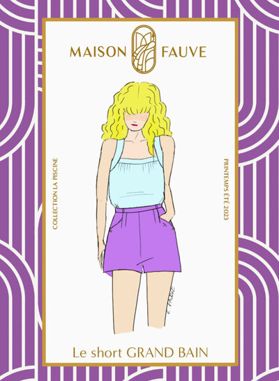 Maison Fauve Le Short Grand Bain - naaipatroon - Engels en Franse instructies