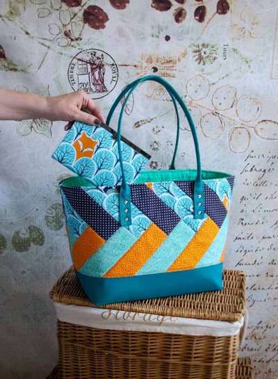 SBM Memories 'n more -drawstring tote - pattern in English