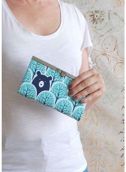 ZipperZoo Rozy - compacte portefeuille - patroon