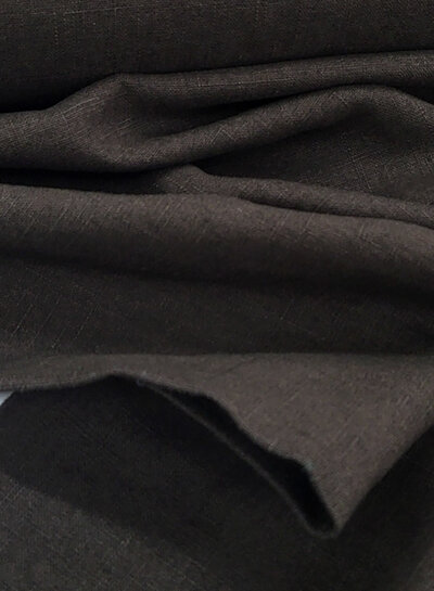 Madeline 100% washed linen dark brown