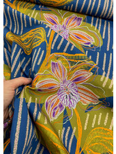 Marylene Madou ferns and orange flowers - beautiful print on 100% cotton