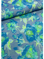 beautiful jacquard - exclusive fabric blue and green