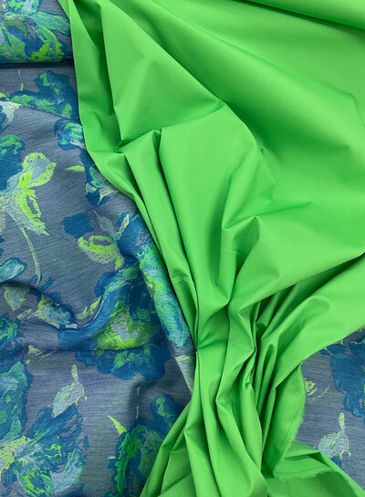 beautiful jacquard - exclusive fabric blue and green