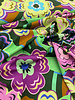 Marylene Madou large flowers - green and pink - beautiful print on 100% cotton