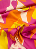 Knipmode fuchsia print  satijn - knipmode