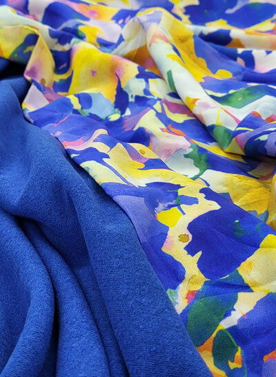 Swafing cobalt - summer version of our soft, shape-retaining knitted fabric