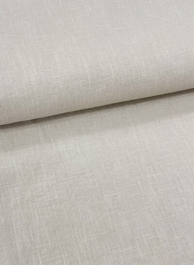 M. 100% washed plain linen natural - beige