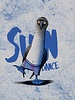 THORSTEN BERGER Sun dance pinguïn - blauw - tricot paneel 85 cm hoogte