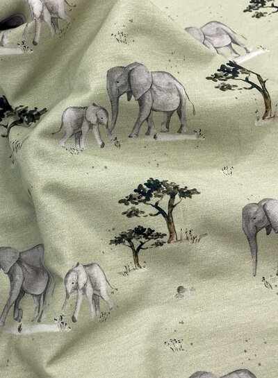 Swafing olifanten wild animals -  tricot