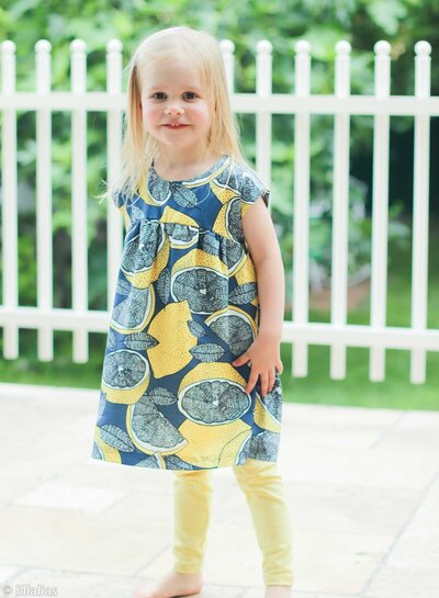 Swafing Lemonade - blauw en geel - mooie geweven viscose