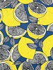 Swafing Lemonade - blue and yellow - beautiful woven viscose