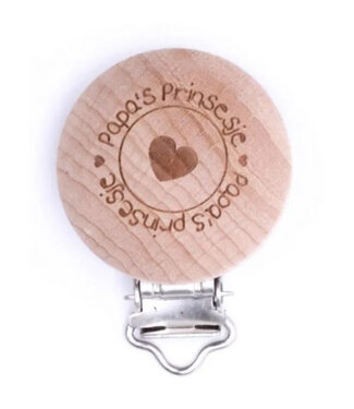 daddy's princess - wooden pacifier clip - packed per 2 pieces