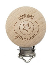 made by grandma - wooden pacifier clip - packed per 2 pieces