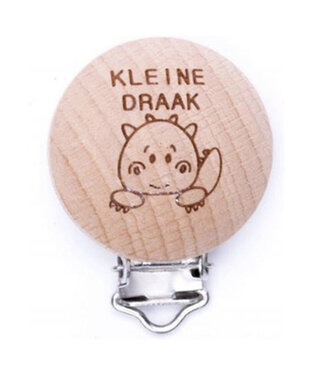 small dragon - wooden pacifier clip - packed per 2 pieces