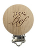 100% sweet - wooden pacifier clip - packed per 2 pieces