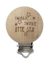 twinkle twinkle - houten fopspeenklem - verpakt per 2 stuks