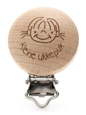 small ukkepuk - wooden pacifier clip - packed per 2 pieces