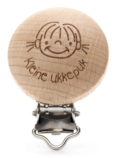 small ukkepuk - wooden pacifier clip - packed per 2 pieces