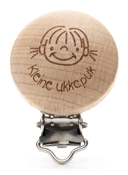 small ukkepuk - wooden pacifier clip - packed per 2 pieces