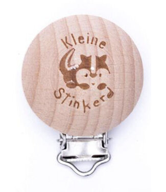 little stinker - wooden pacifier clip - packed per 2 pieces