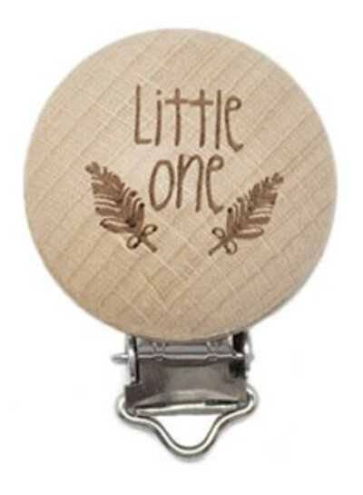 Little one - wooden pacifier clip - packed per 2 pieces