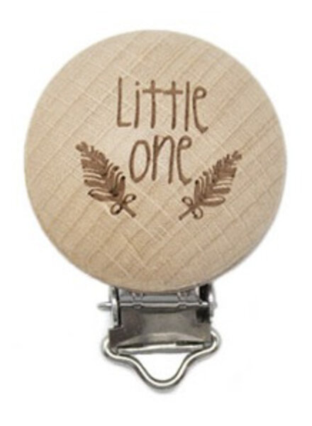 Little one - wooden pacifier clip - packed per 2 pieces