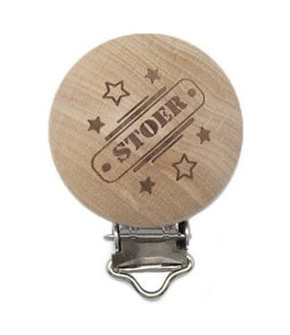 COOL - wooden pacifier clip - packed per 2 pieces