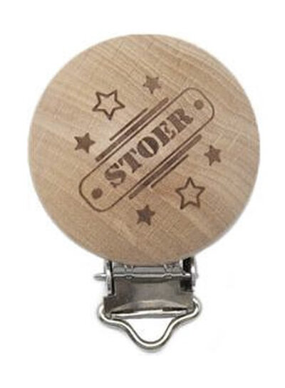 STOER - houten fopspeenklem - verpakt per 2 stuks