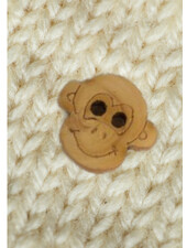 M. monkey - wooden button 15mm