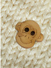 M. monkey - wooden button 15mm