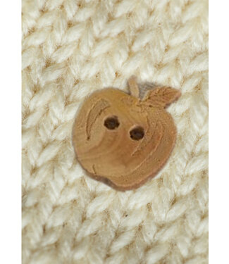 apple - wooden button 15mm