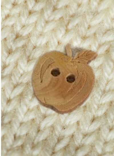 M. apple - wooden button 15mm
