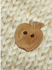 apple - wooden button 15mm
