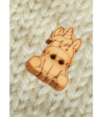 M. unicorn wooden button - 19 mm