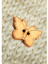 M. vlinder houten knoop - 19 mm
