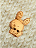 rabbit wooden button - 19 mm