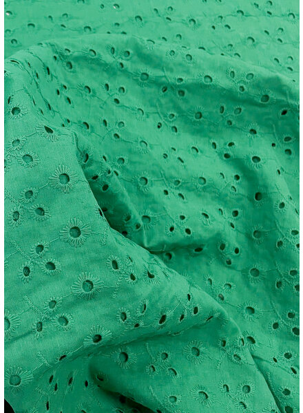 M. grass green - cotton embroidery