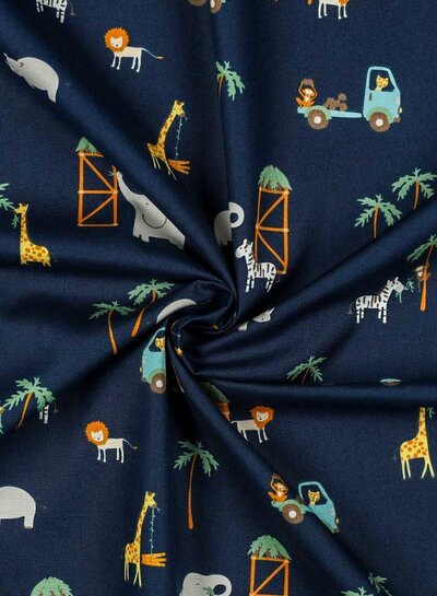 M. safari cotton - navy blue