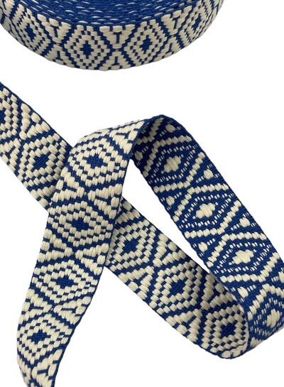 Aztec bag strap 38 mm - cobalt