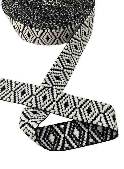 Aztec bag strap 38 mm - black