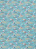 M. turquoise cotton with orange birds