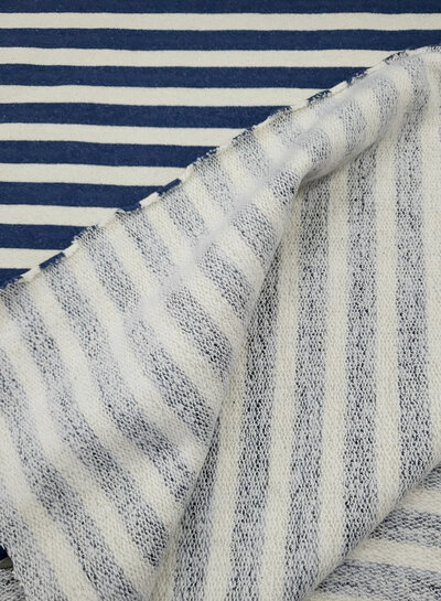 M. navy blue stripes - sturdy knitted French terry
