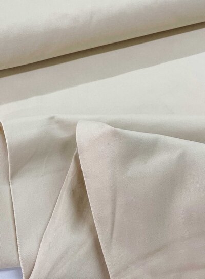 M. beige - katoen twill met lichte stretch en soft touch