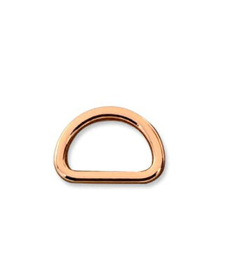 ZipperZoo D-ring 20 mm - gelast - rose gold - verpakt per 2