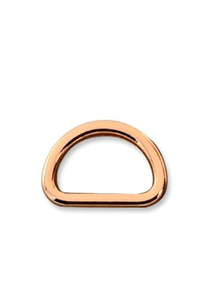 ZipperZoo D-ring 20 mm - welded - rose gold - packed per 2