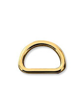 ZipperZoo D-ring 20 mm - welded - gold - packed per 2
